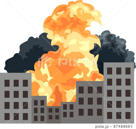 市街戦 爆発 空爆 テロ 爆発 戦争のイラスト素材 ベクター 市街戦 爆発 空爆 テロ 爆発 戦争のイラスト素材 ベクター 87488665