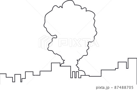 市街戦 爆発 空爆 テロ 爆発 戦争の線画のイラスト素材 ベクター 市街戦 爆発 空爆 テロ 爆発 戦争の線画のイラスト素材 ベクター 87488705