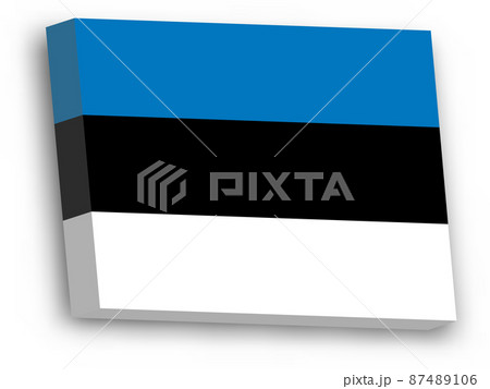 3D vector flag of Estonia 3D vector flag of Estonia 87489106