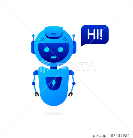 Chatbot icon concept, chat bot or chatterbot. Robot Virtual Assistance Of Website Or Mobile Applications. Vector illustration 87489924