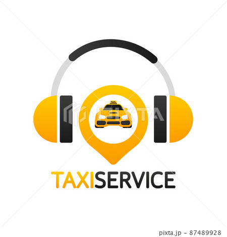 Taxi service, great design for any purposes. App logo concept. Brochure design template, card, banner 87489928