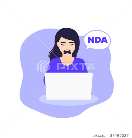 NDA, Non disclosure agreement, vector illustration 87490027
