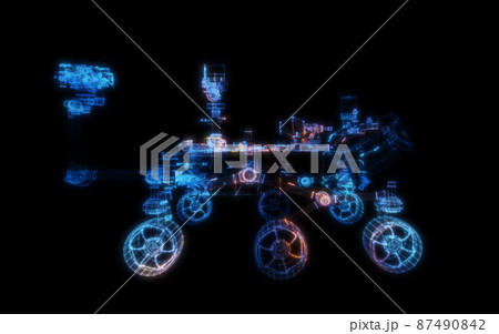 Particle hologram of Mars rover Particle hologram of Mars rover 87490842