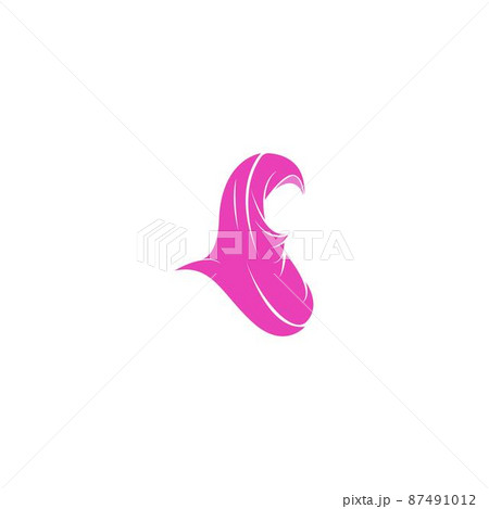 Hijab logo icon illustration design vector Hijab logo icon illustration design vector 87491012