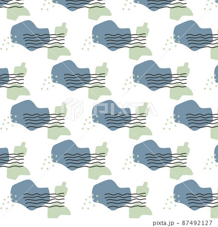 Vector pattern with abstractions . Cute pattern with spots.  87492127