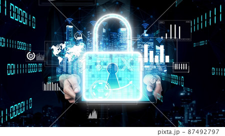 Cyber security encryption technology to protect data privacy conceptual Cyber security encryption technology to protect data privacy conceptual 87492797