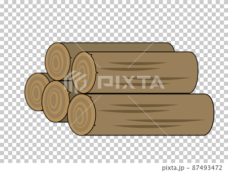 積み重なった丸太のイラスト 建設資材や木材バイオマスやのイメージに のイラスト素材 積み重なった丸太のイラスト 建設資材や木材バイオマスやのイメージに のイラスト素材