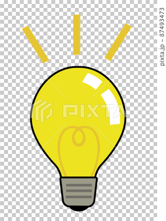 插圖素材：一個簡單的燈泡插圖 87493473