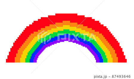 ドット絵の虹 ドット絵の虹 87493646