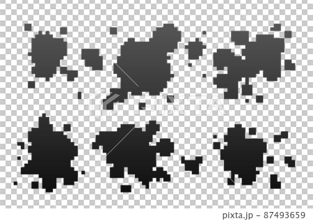 ドット絵のペイントスプラッター(黒)のイラスト素材 [87493659] - PIXTA