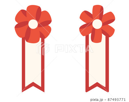 花リボンのイラスト 87493771