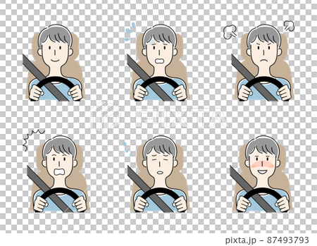 矢量圖組的男子駕駛 87493793