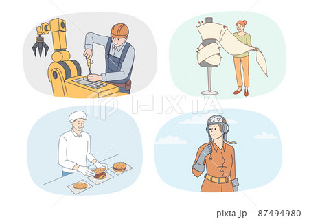 Set of people with different occupations  87494980