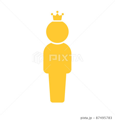 王冠をかぶっている人のアイコン・ピクトグラム - 王様・VIP・MVPのイメージ素材 王冠をかぶっている人のアイコン・ピクトグラム - 王様・VIP・MVPのイメージ素材 87495783