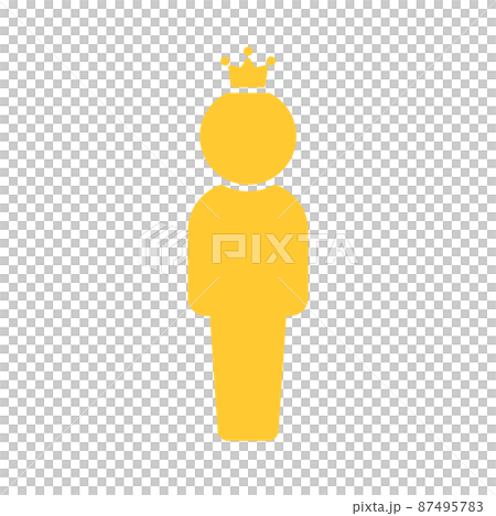 王冠をかぶっている人のアイコン・ピクトグラム - 王様・VIP・MVPのイメージ素材 王冠をかぶっている人のアイコン・ピクトグラム - 王様・VIP・MVPのイメージ素材 87495783