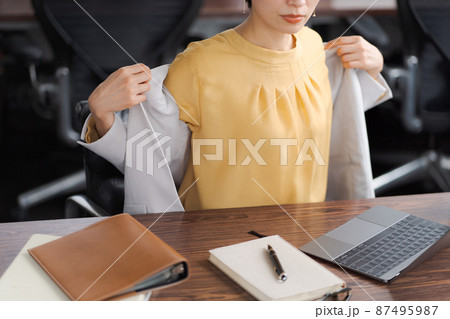 ビジネスシーン　顔なし　女性 87495987