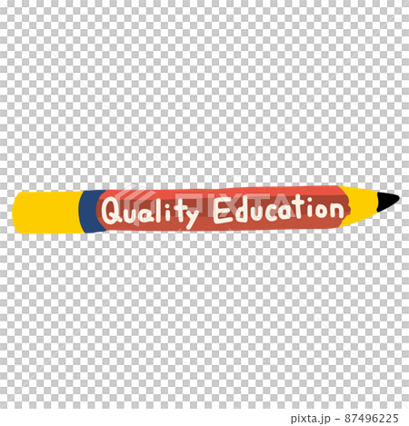 SDGs　持続可能な開発目標　ステッカー風イラスト　質の高い教育をみんなに 87496225