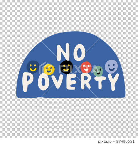SDGs Sustainable Development Goals Sticker-style illustrations Let's get rid of poverty SDGs Sustainable Development Goals Sticker-style illustrations Let's get rid of poverty 87496551