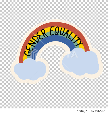 SDGs Sustainable Development Goals Sticker-style illustrations Let's achieve gender equality 87496564