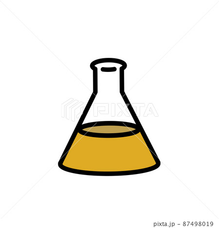 三角フラスコ　液体入り　アイコン 87498019