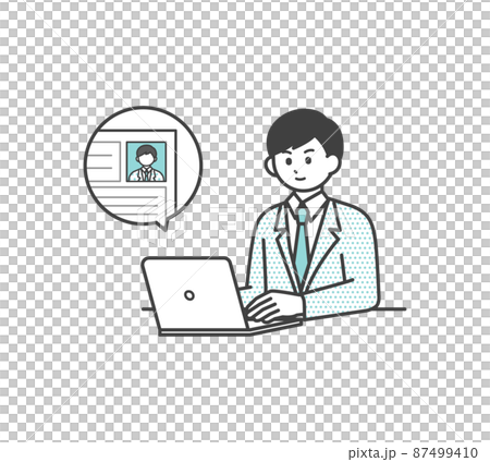 エントリーシートを送るイメージイラスト素材のイラスト素材