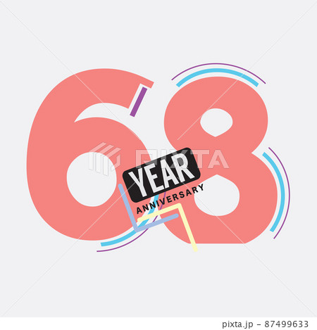 68th Years Anniversary Logo Birthday Celebration Abstract Design Vector Illustration. 68th Years Anniversary Logo Birthday Celebration Abstract Design Vector Illustration. 87499633