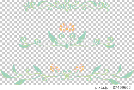 Hand-painted botanical decoration set 87499663