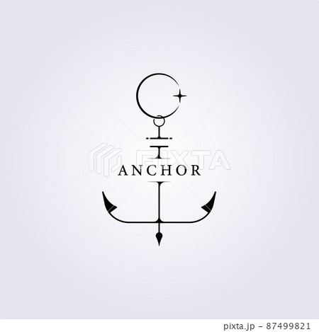 creative abstract simple line anchor surf logo symbol icon vector illustration design creative abstract simple line anchor surf logo symbol icon vector illustration design 87499821