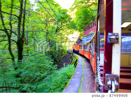 黒部渓谷鉄道 トロッコ電車からの風景 黒部渓谷鉄道 トロッコ電車からの風景 87499906