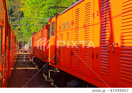 黒部渓谷鉄道 トロッコ電車からの風景 黒部渓谷鉄道 トロッコ電車からの風景 87499907
