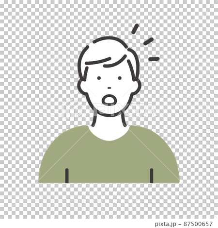 驚いた表情の若い男性 87500657
