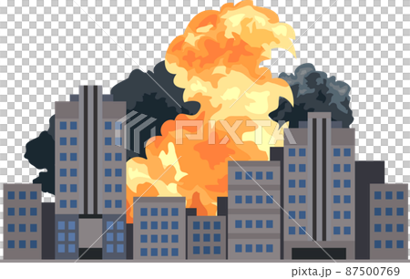 市街戦 爆発 空爆 テロ 爆発 戦争のイラスト素材 ベクター 市街戦 爆発 空爆 テロ 爆発 戦争のイラスト素材 ベクター 87500769