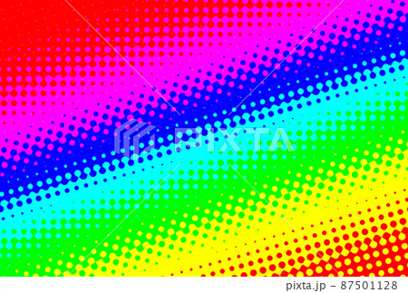 背景素材 グラデーション ハーフトーン 虹色のイラスト素材