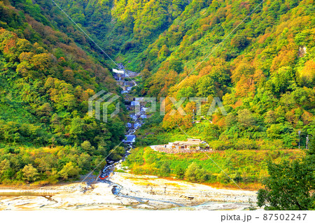 黒部渓谷鉄道 トロッコ電車からの風景 黒部渓谷鉄道 トロッコ電車からの風景 87502247
