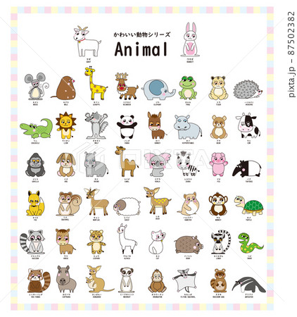 可愛い動物シリーズ　セット　カラフル 87502382