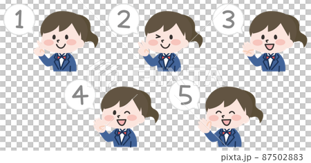 Female student counting Female student counting 87502883
