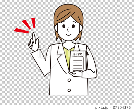 白衣を来た薬剤師 医療従事者 イラスト 白衣を来た薬剤師 医療従事者 イラスト 87504376
