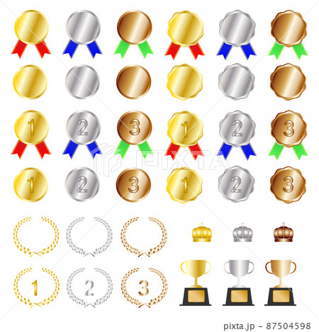 ランキングアイコンのイラスト素材セット ランキングアイコンのイラスト素材セット 87504598