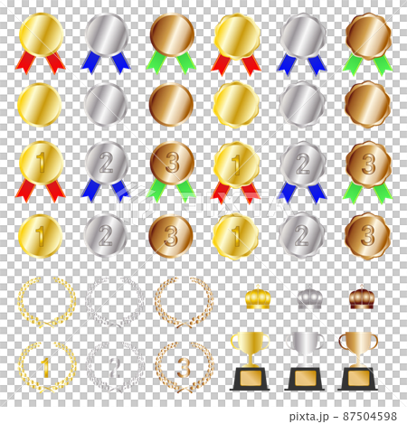 ランキングアイコンのイラスト素材セット ランキングアイコンのイラスト素材セット 87504598