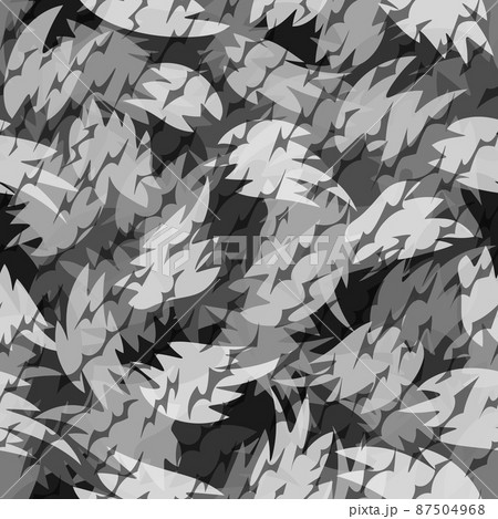 Urban style camouflage seamless pattern print. Shapes of foliage and branches Urban style camouflage seamless pattern print. Shapes of foliage and branches 87504968