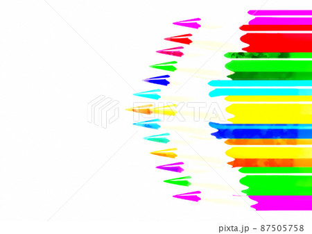 白い紙に描かれた芸術的な色鉛筆のイラスト 87505758