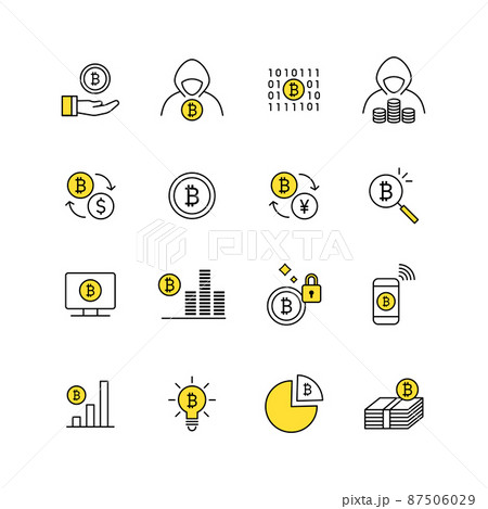 サイバーセキュリティアイコンセット 87506029