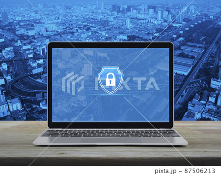 Technology security insurance online concept 87506213