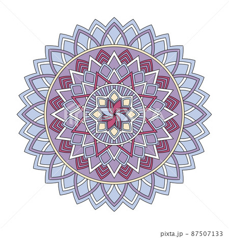 Color floral mandala, vector illustration 87507133