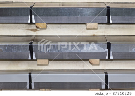 Galvanized sheet in packs in metal products warehouse Galvanized sheet in packs in metal products warehouse 87510229