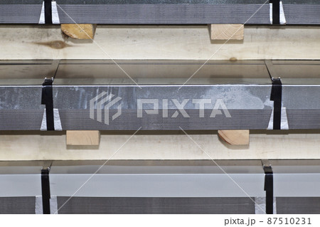 Galvanized sheet in packs in metal products warehouse Galvanized sheet in packs in metal products warehouse 87510231