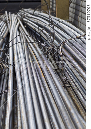 Reinforcing bars with a periodic profile in the packs are stored in the metal products warehouse 87510708