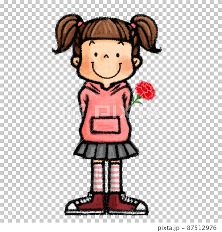 Mother's Day Children with Carnations 87512976