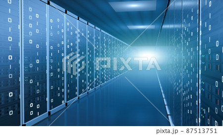 デジタルクラウド化によるデジタルトランスフォーメーションのイメージ　5Gサイバーセキュリティコンセプ 87513751