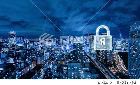 デジタルクラウド化によるデジタルトランスフォーメーションのイメージ　5Gサイバーセキュリティコンセプ 87513762